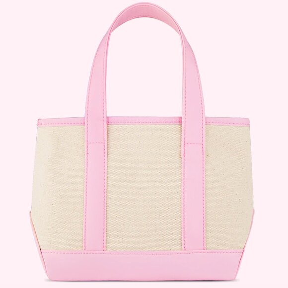Stoney Clover Lane Handbags - Stoney Clover Lane Canvas Mini Shopper Tote Bag - Canvas / Pink